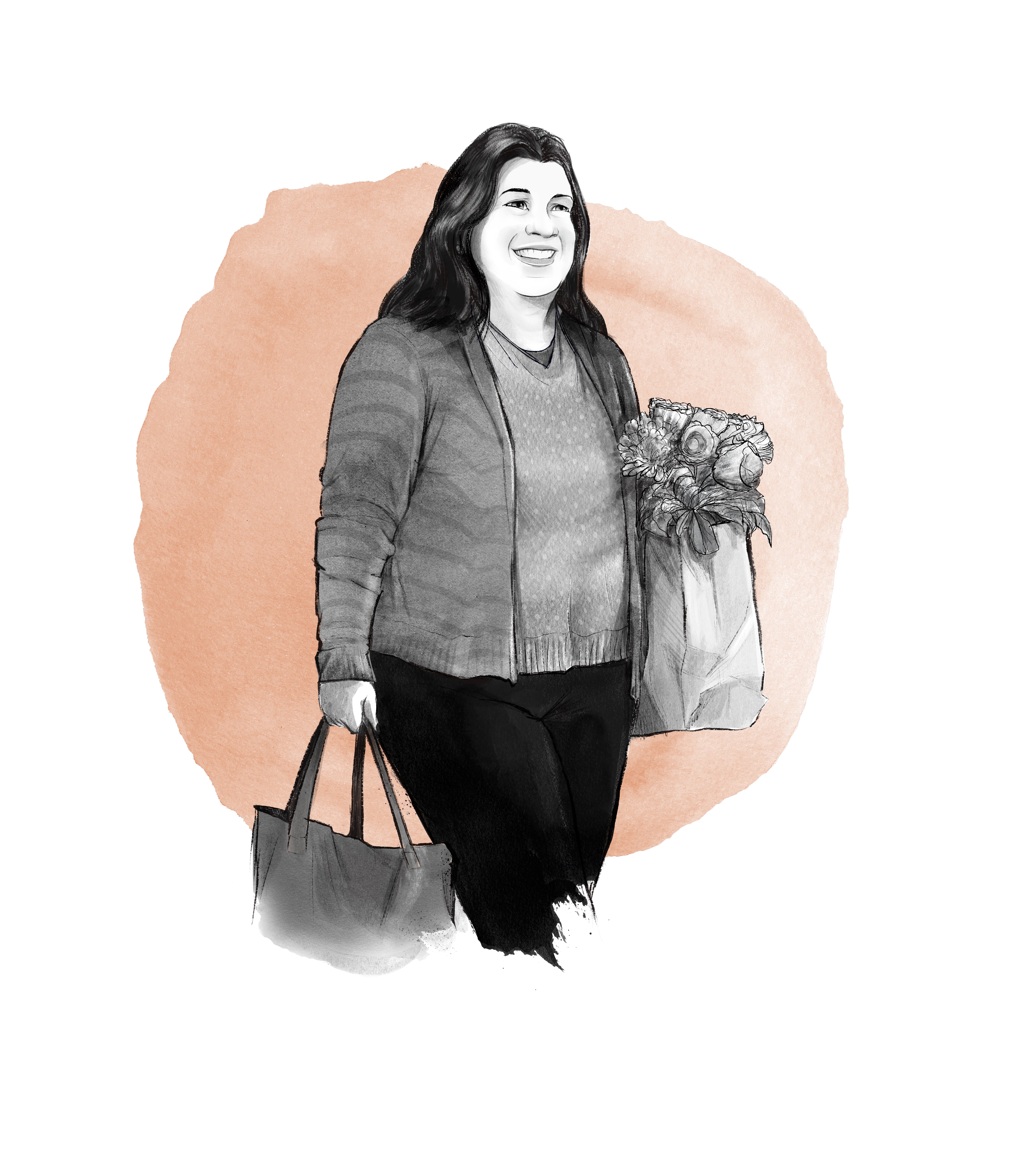 Lady with handbag